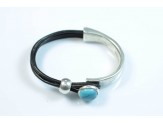 Pulsera botón turquesa...