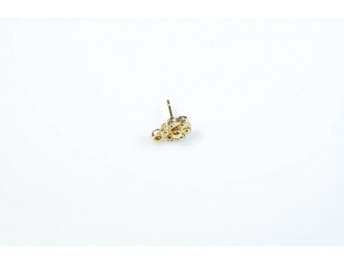 pendiente flor calada 10mm ORO