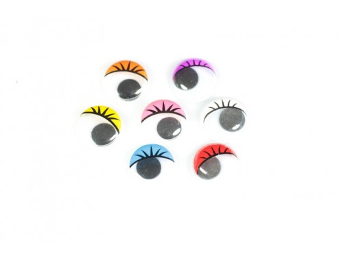 Ojos móviles con pestañas 7...