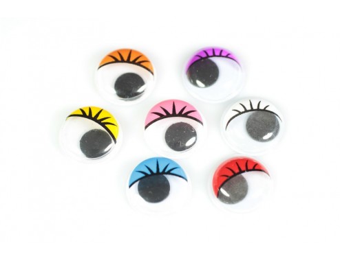 Ojos móviles con pestañas 7...