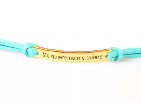 Pulsera frase (Me quiere no...
