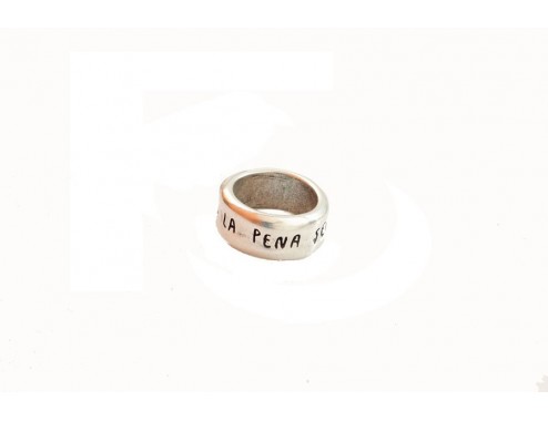 Anillo Zamak baño plata...