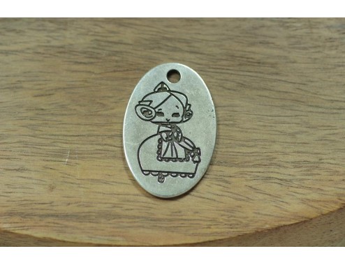 Colgante medalla oval...