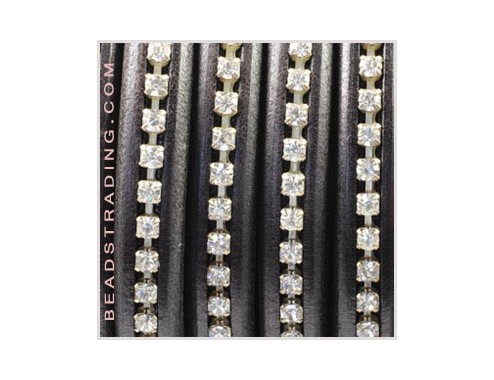 Cuero regaliz con strass...