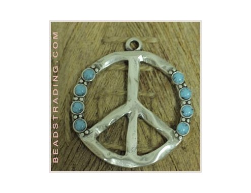 Colgante Signo Paz Turqueza...