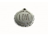 Colgante medalla Love 22mm