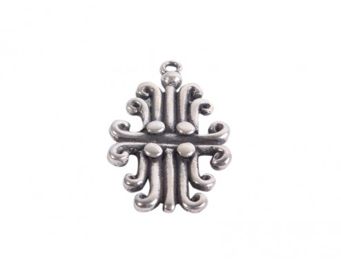 Colgante étnico 53x26mm rulo