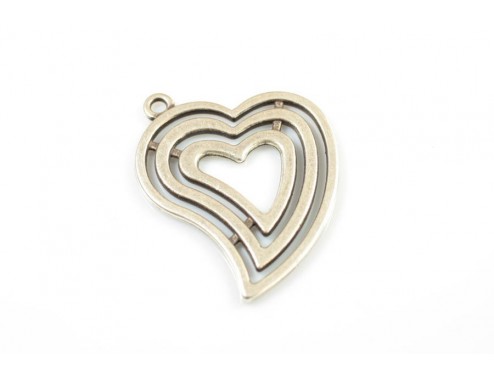 Colgante corazon triple...