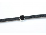 Entrepieza flor 6x2mm Negra