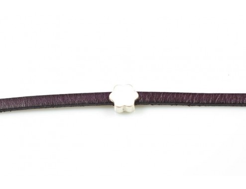 Entrepieza flor 6x2mm Blanca