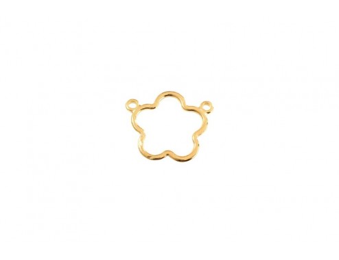 Colgante dos aros flor...