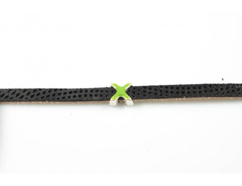 Entrepieza cruz verde 6x2mm...