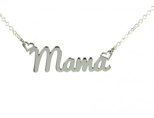 Collar Mamá + corazones en...