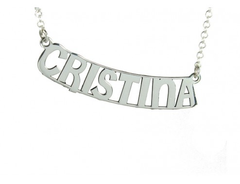 Collar con nombre en Plata...
