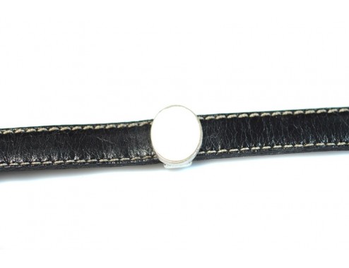 Entrepieza oval 13x2mm blanca