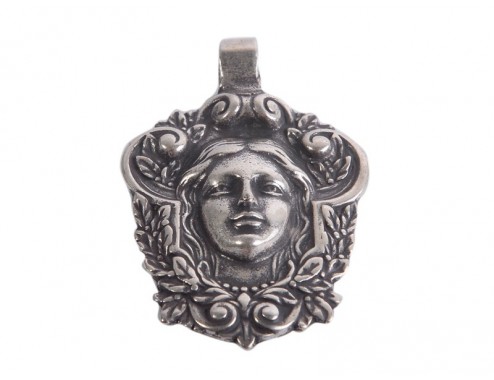 Colgante cara de mujer 58x37mm